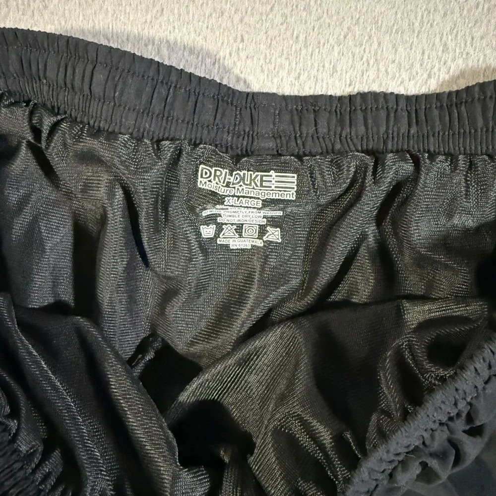 DRI-DUKE Black Moisture Management Running‎ Athletic Shorts Mens Size XL